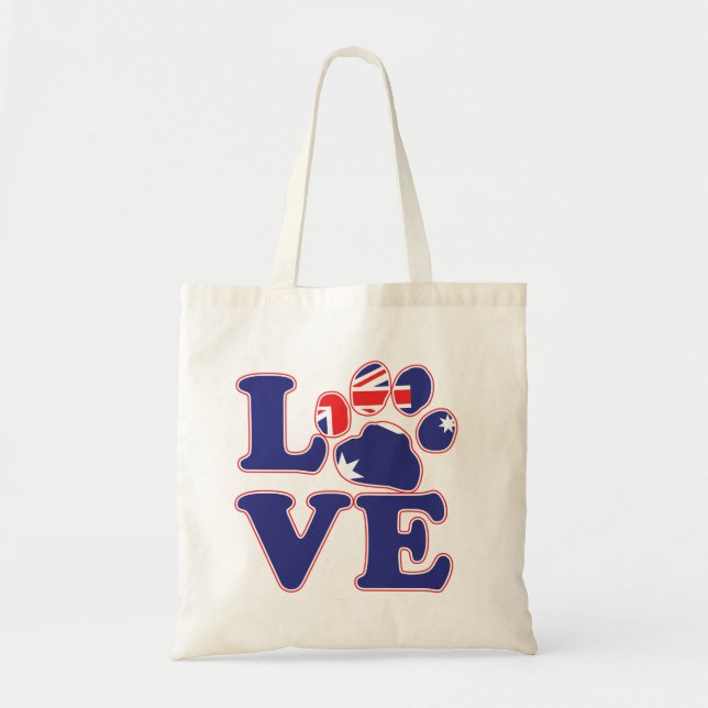 Bolsa Tote Love-From-Austrália-Paw-Impressão (Frente)