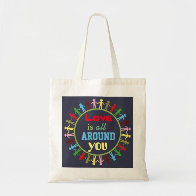 Bolsa Tote Love is All Around You People United (Frente)