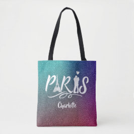 Bolsa Tote Love Paris Eiffel Tower Super Legal Personalizado