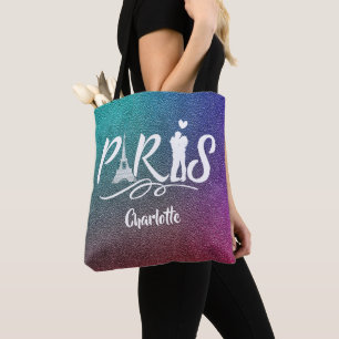 Bolsa Tote Love Paris Eiffel Tower Super Legal Personalizado
