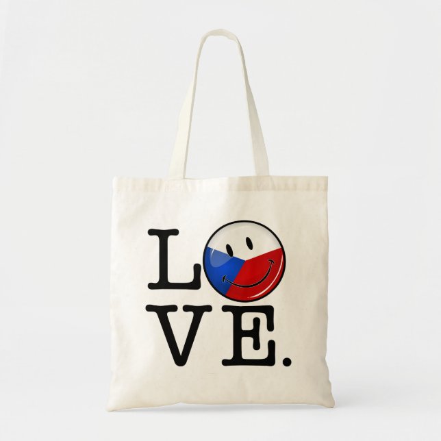 Bolsa Tote Love República Checa Smiling Flag (Frente)