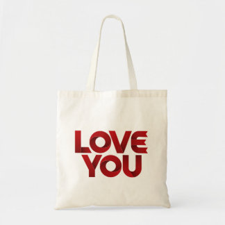 Bolsa Tote Love You – Bold Romantic Typography