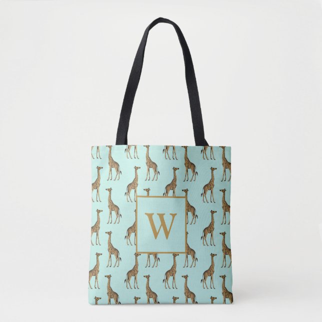 Bolsa Tote Loved Girafes Monograma Inicial (Frente)