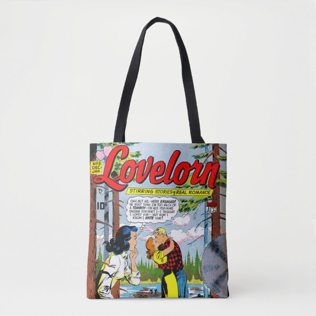Bolsa Tote Lovelorn Betrayal Romance Histórias em quadrinhos  (Frente)