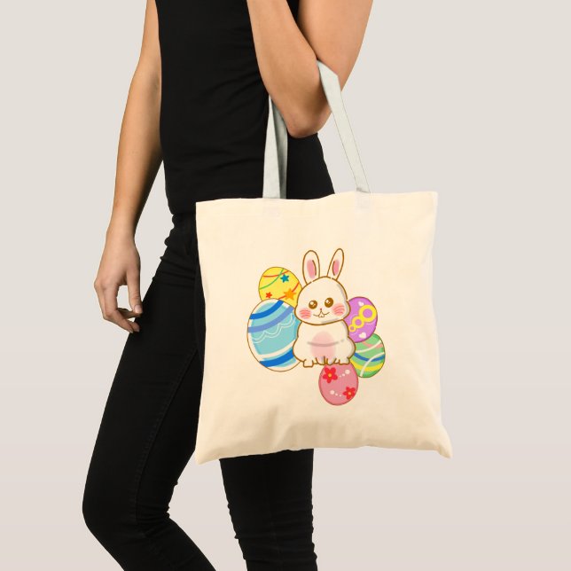 Bolsa Tote Lovely Easter Rabbit (Frente (produto))