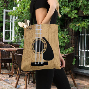 Bolsa Tote Lover de Música de Violão Acústico