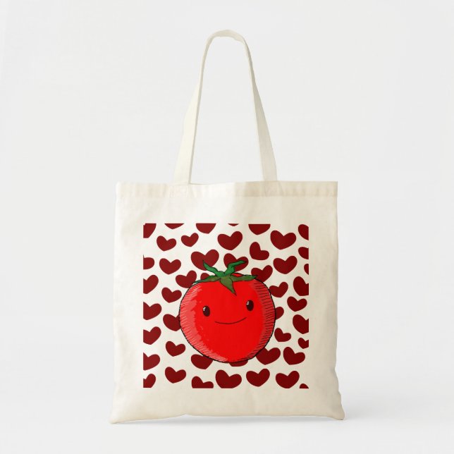 Bolsa Tote Lover de Tomate de Cartoon Bonito (Frente)