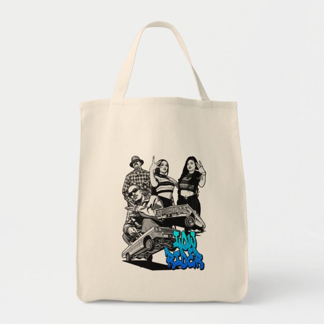 Bolsa Tote Lowrider Urban Art – Chicano Streetwear Culture (Frente)