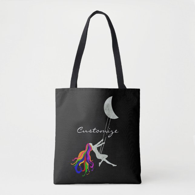 Bolsa Tote Lua balançando cabeça vermelha Thunder_Cove (Frente)