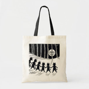 Bolsa Tote Lua cheia e gatos, Louis Wain