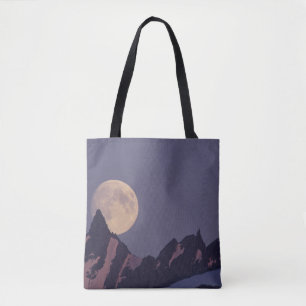 Bolsa Tote Lua Cheia Surge Montanhas Chugach Alasca