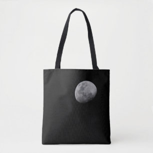 Bolsa Tote Lua com Céu Preto   Zâmbia, Luangwa do Sul