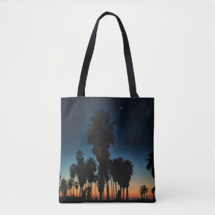 Bolsa Tote Lua crescente e uma estrela no por do sol