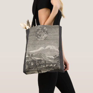 Bolsa Tote Lua da Era Renascentista Antiga por Allain Mallet