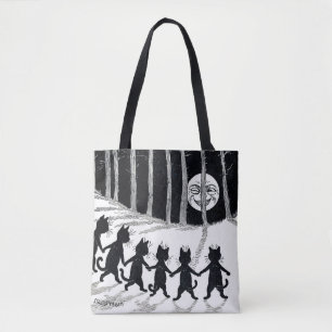 Bolsa Tote Lua de Cheio e Gatos, Louis Wain