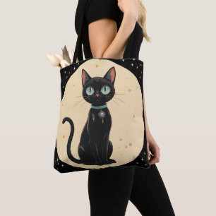 Bolsa Tote Lua de Gato Negro Futuro Atômica