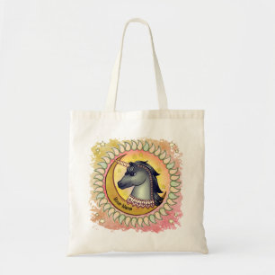 Bolsa Tote Lua de Unicórnio Preto