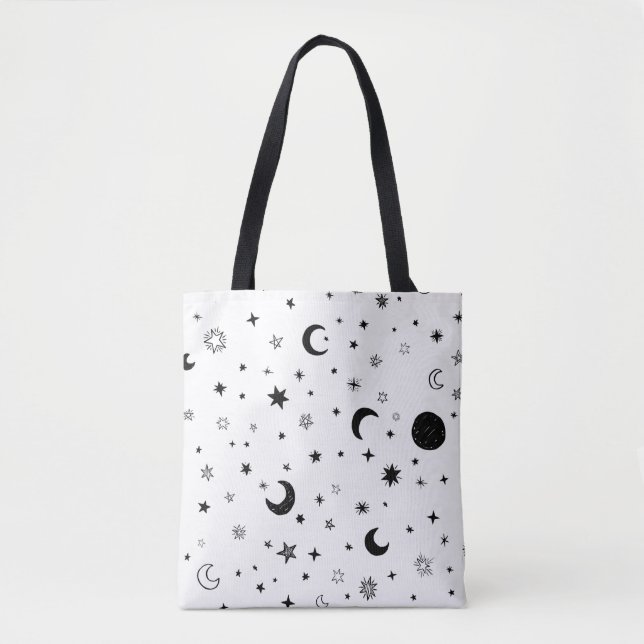 Bolsa Tote Lua e estrelas (Frente)