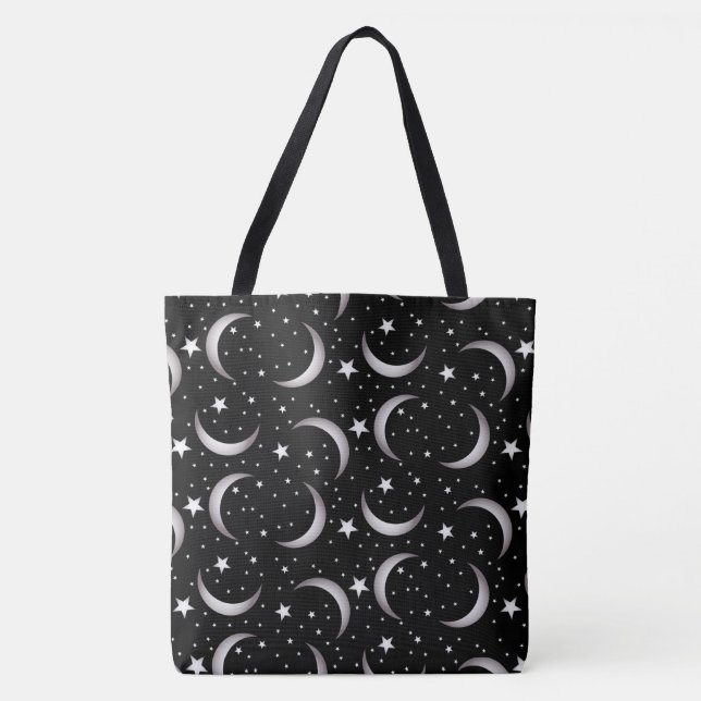 Bolsa Tote Lua e estrelas (Frente)