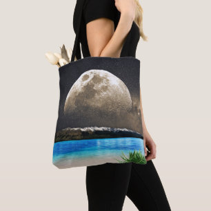 Bolsa Tote Lua E Praia