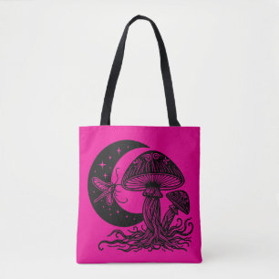 Bolsa Tote Lua e Stars Cogumelo
