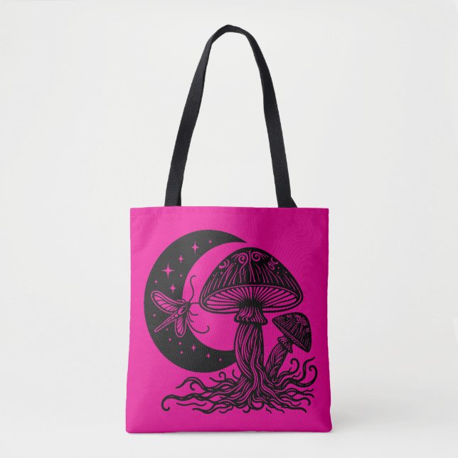 Bolsa Tote Lua e Stars Cogumelo (Frente)
