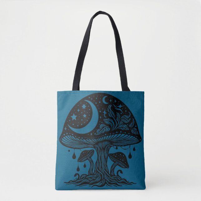 Bolsa Tote Lua e Stars Cogumelo (Frente)