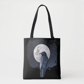 Bolsa Tote Lua Fria do Corvo da Floresta