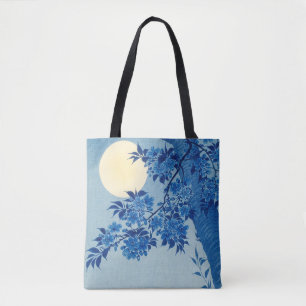 Bolsa Tote Lua Noite Noite de Lua Azul Árvore