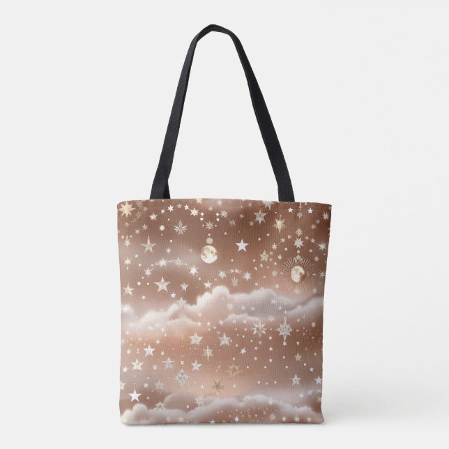 Bolsa Tote Lua Soft e Morna Estética Creme Pêssego (Verso)