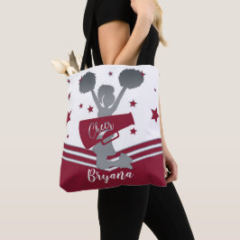 Bolsa Tote Luas Prata Estrelas Brancas Animam Liderança de To