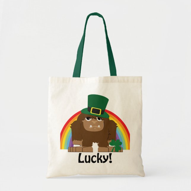 Bolsa Tote Lucky Bigfoot Leprechaun (Frente)