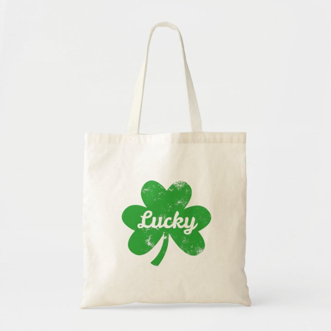 Bolsa Tote Lucky Clover St Patrick's Day (Frente)