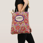 Bolsa Tote Lucky Eye Floral Pattern<br><div class="desc">Carry creativity, protection, and positive energy wherever you go with this vibrant tote bag featuring the Lucky Eye Floral pattern by Joyce Richards. This bold modern folk art design blends stylized florals with symbolic protective eyes and playful decorative elements inspired by themes of abundance, intuition, and good fortune. The lively...</div>
