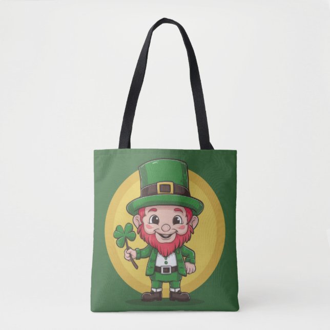 Bolsa Tote Lucky Leprechaun e Trevo (Frente)