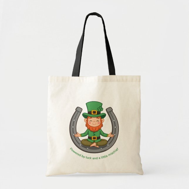 Bolsa Tote Lucky Leprechaun Meditation (Frente)