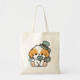 Bolsa Tote Lucky Pup com Clover - Rua. Presente no Dia de Pat
