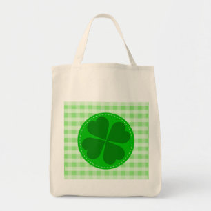 Bolsa Tote Lucky Shamrock Green Checked