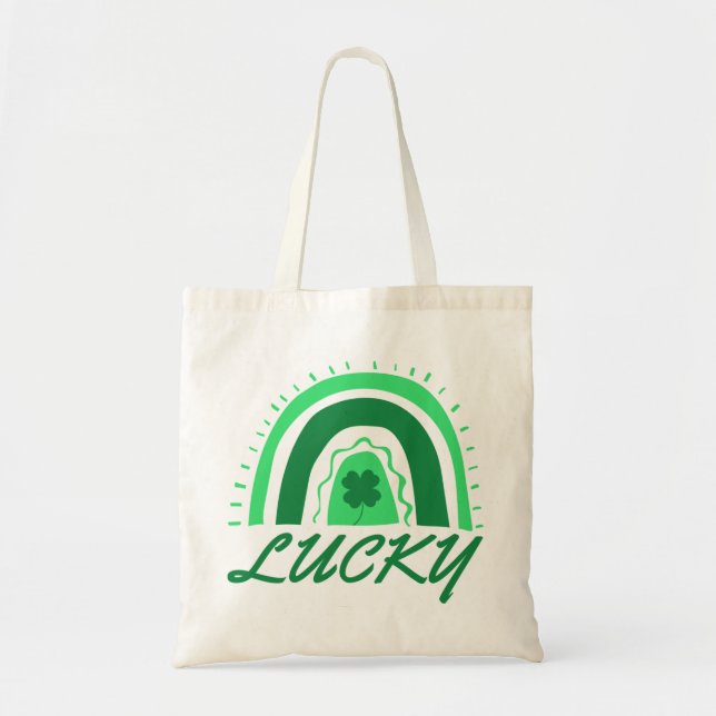 Bolsa Tote Lucky Shamrock Rainbow (Frente)