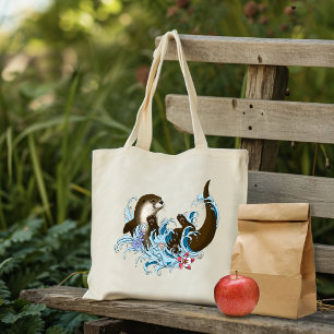 Bolsa Tote Lúdica Baleia Azul Otária do Rio Caprichosa Esparr