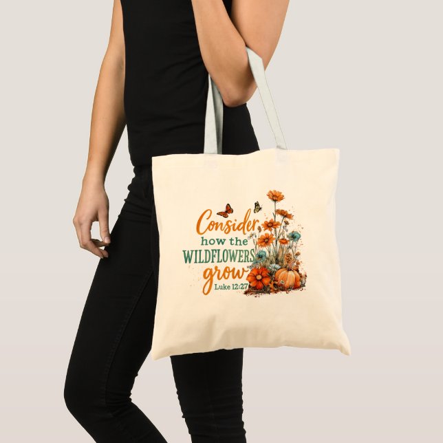 Bolsa Tote Luke 12:27 (Frente (produto))