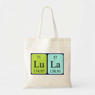 Bolsa Tote Lula periodic table name tote bag