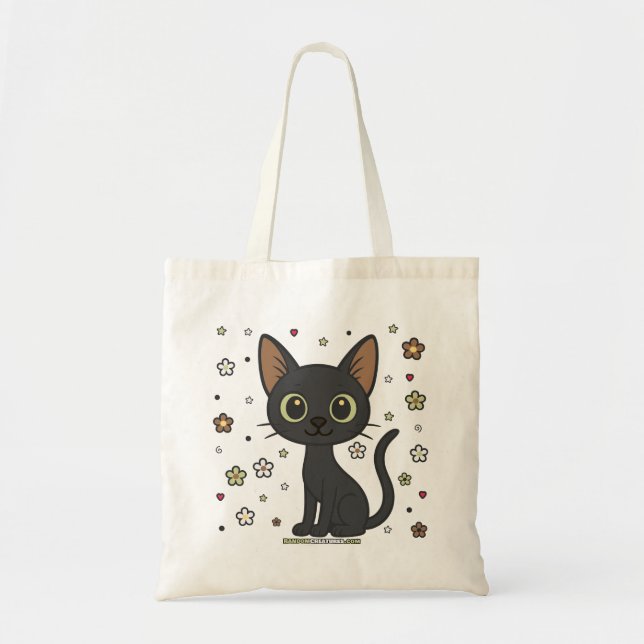 Bolsa Tote Luminous Luno Floral Cat (Frente)