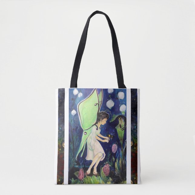Bolsa Tote Luna Moth Fairy Bee Maureen Girard (Frente)