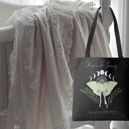 Bolsa Tote Luna Moth Moon Phases
