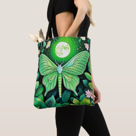 Bolsa Tote Lunar Butterfly Bloom Design