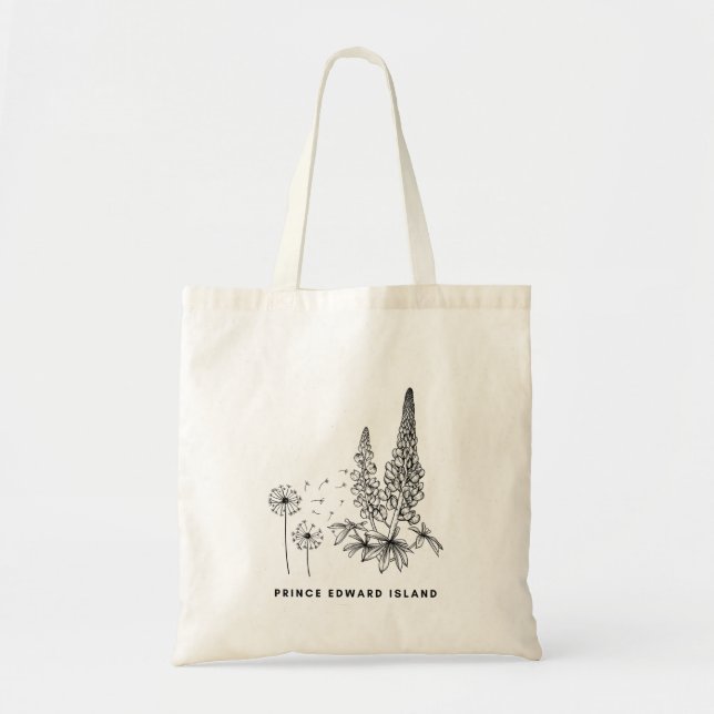 Bolsa Tote Lupines e Dandelions PEI Tote Bag (Frente)