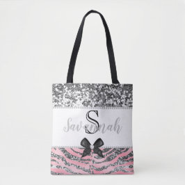 Bolsa Tote Lúpulo Rosa Rosa Rosa Silver, Rosa, Rosa, Personal