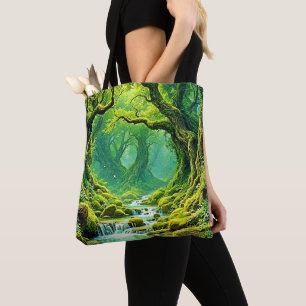 Bolsa Tote Lush Jungle Waterfall Bliss