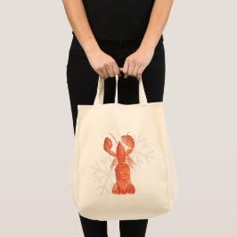 Bolsa Tote Lustro de Água Natalino de Lagostim Crustáceo
